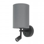 Ashley - Black & Grey Wall Lamp with Reading LED Ashley - Black & Grey Wall Lamp with Reading LED