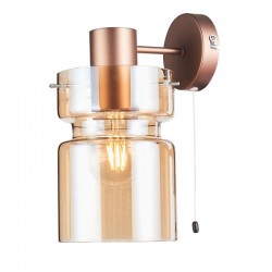 Camden - Copper Wall Lamp with Decorative Amber Glass Camden - Copper Wall Lamp with Decorative Amber Glass