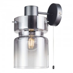 Camden - Grey Wall Lamp with Ombre Smoked Glass Camden - Grey Wall Lamp with Ombre Smoked Glass