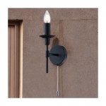 Aradena - Matt Black Wall Lamp