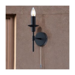 Aradena - Matt Black Wall Lamp
