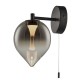 Cork Lighting-WB2576/1SMK - Vetro - Black LED Wall Lamp with Smoked Glass