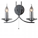 Vulcan - Satin Nickel 2 Light Wall Lamp Vulcan - Satin Nickel 2 Light Wall Lamp