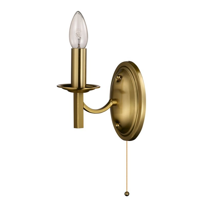 Wall Lights - Lugano - Traditional Matt Brass Wall Lamp Cork Lighting-WB2633/1MB - Lugano - Traditional Matt Brass Wall Lamp