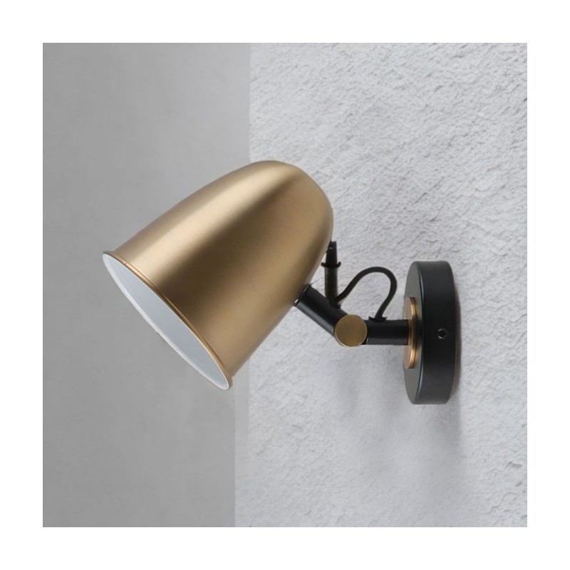 Cork Lighting-WB2644/BR - Anglepoise - Satin Brass & Black Wall Lamp