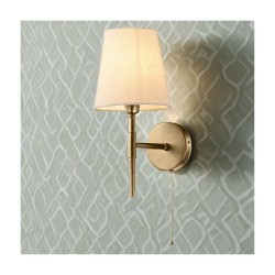Shandon - Antique Brass Wall Lamp with Cream Shade