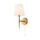 Cork Lighting-WB2840/1MB - Shandon - Matt Brass Wall Lamp with White Shade