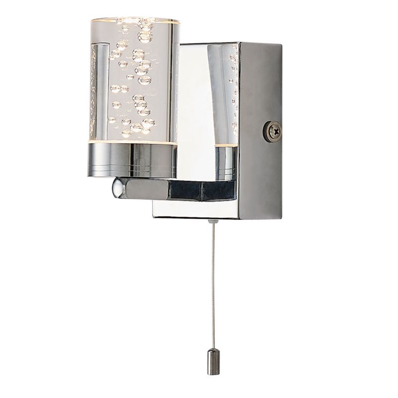 Cork Lighting-WB320/1CR - Bubble - Chrome 1 Light LED Wall Lamp with Bubble Effect Glass