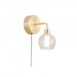 Reyna - Satin Brass LED Wall Lamp with Double Glasses Reyna - Satin Brass LED Wall Lamp with Double Glasses