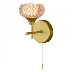 Alpine - Satin Brass Wall Lamp with Textured Glass Alpine - Satin Brass Wall Lamp with Textured Glass