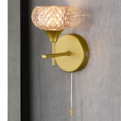 Alpine - Satin Brass Wall Lamp with Textured Glass Alpine - Satin Brass Wall Lamp with Textured Glass