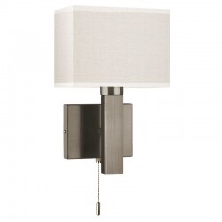 Dunmore - Antique Brass Wall Lamp with Oatmeal Shade Dunmore - Antique Brass Wall Lamp with Oatmeal Shade
