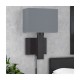 Cork Lighting-WB4794/BL - Dunmore - Black Wall Lamp with Grey Shade