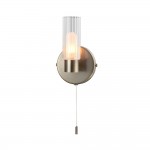 Olivia - Antique Brass Wall Lamp with Clear & White Glass