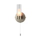 Cork Lighting-WB5014/1AB - Olivia - Antique Brass Wall Lamp with Clear & White Glass