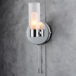 Olivia - Polished Chrome Wall Lamp with Clear & White Glass