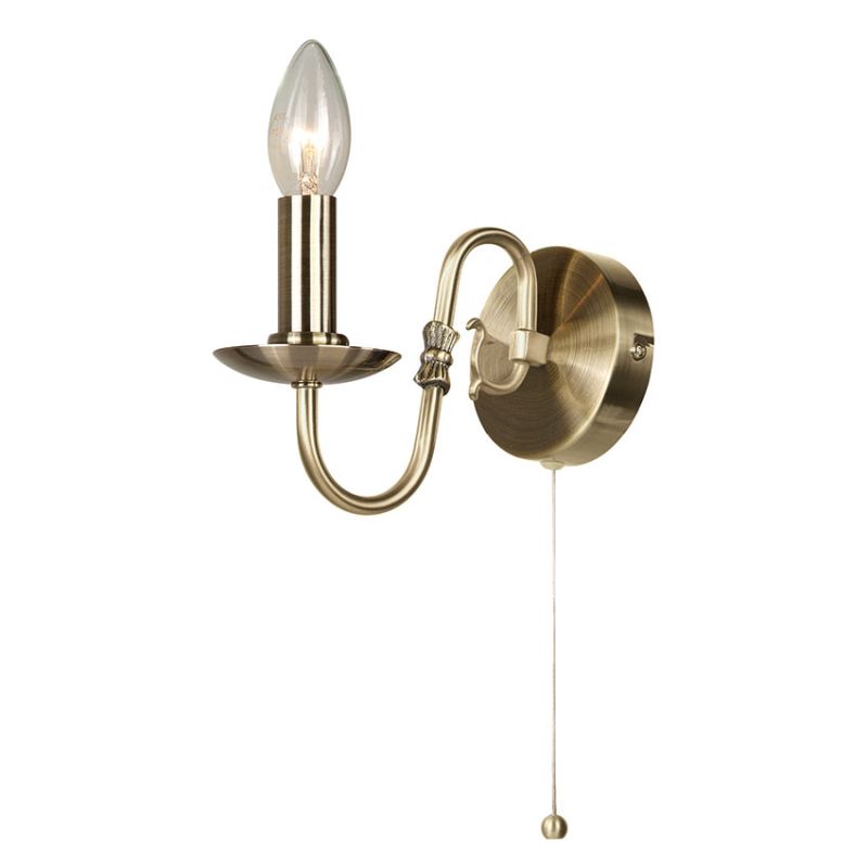 Cork Lighting-WB9329/1AB - Flemish - Antique Brass Wall Lamp