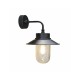 Cork Lighting-EL80014/BLK - Baltimore - Black Wall Lamp with Glass Diffuser IP44