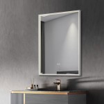 Fabro - Silver LED Mirror - Defogging Function 80 x 60cm Fabro - Silver LED Mirror - Defogging Function 80 x 60cm