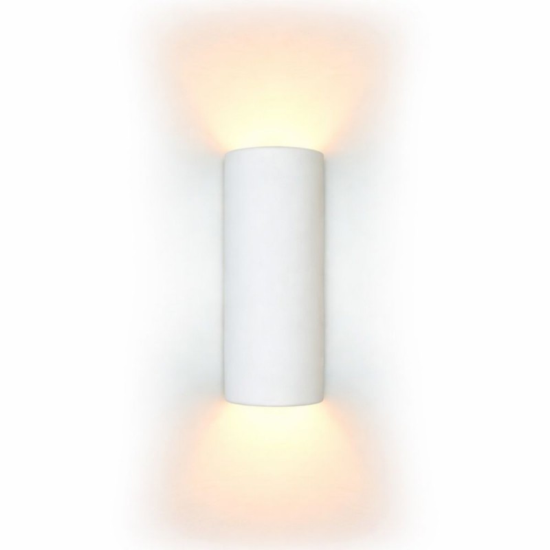 Cork Lighting-UPM245 - Delta - White Plaster Up & Down Wall Lamp
