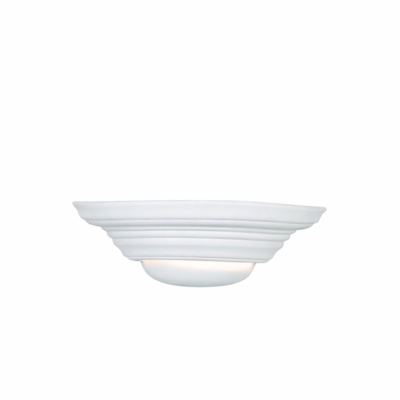 Cork Lighting-UPM75 - Delta - White Plaster Up & Down Wall Lamp