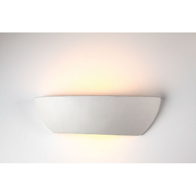 Cork Lighting-UPM96 - Delta - White Plaster Up & Down Wall Lamp