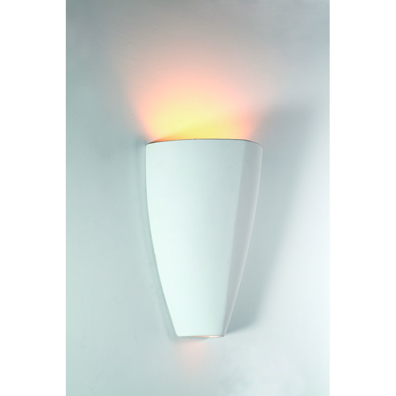 Cork Lighting-UPM97 - Delta - White Plaster Up & Down Wall Lamp