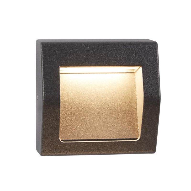 Searchlight-0221GY - Ankle - LED Dark Grey Surface Square Brick Light