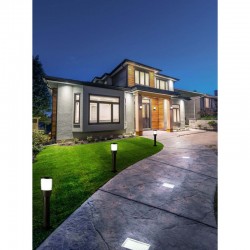 Tucson - Outdoor White & Clear with Dark Grey Big Post