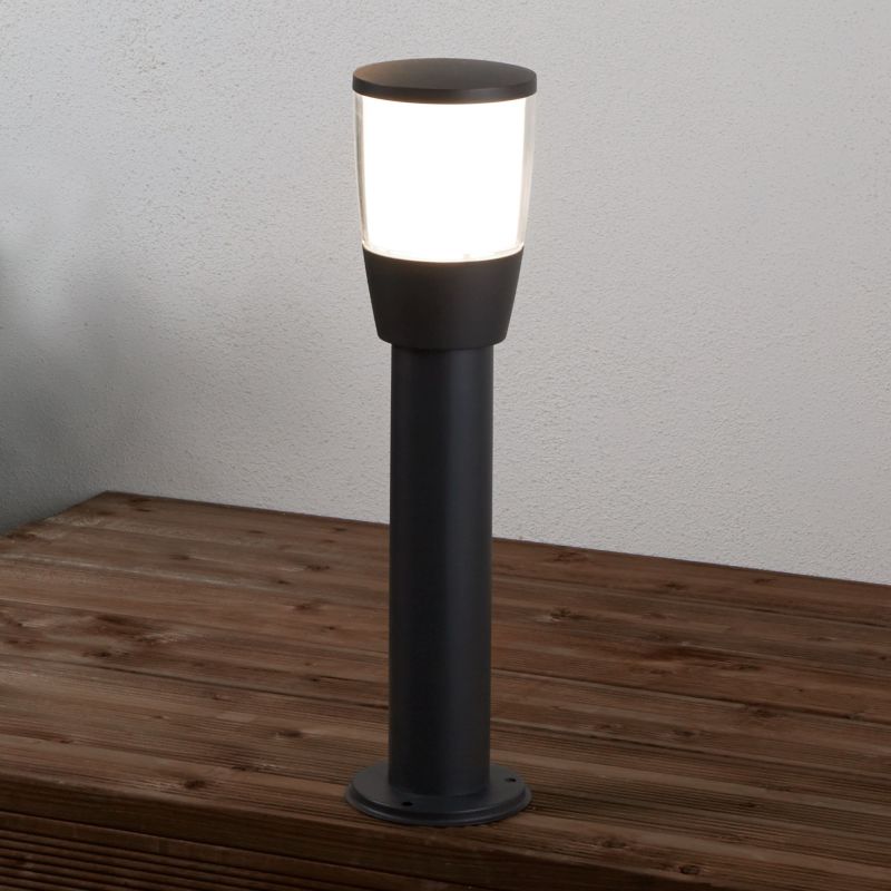 Searchlight-0598-450GY - Tucson - Outdoor White & Clear with Dark Grey Small Post