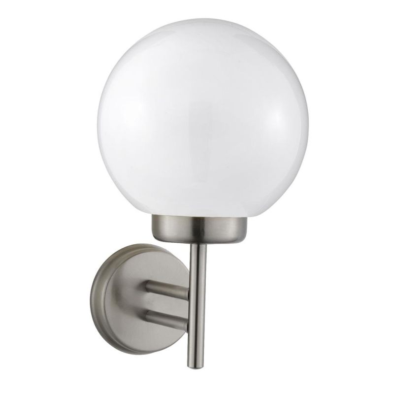 Searchlight-075 - Orb Lanterns - Stainless Steel with White Globe Wall Lamp