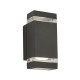 Searchlight-1002-2BK-LED - Sheffield - Outdoor Silk Black 2 Light Wall Lamp