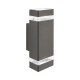 Searchlight-1002-2GY - Sheffield - Outdoor Dark Grey 2 Light Wall Lamp