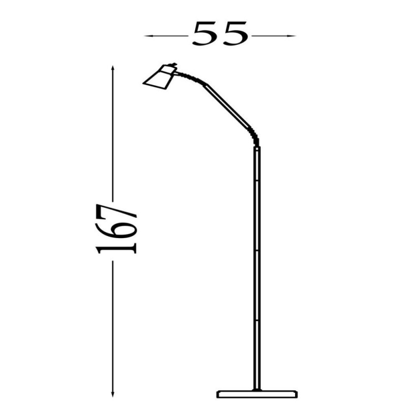 Searchlight-1007SS - Jolly - Satin Silver Floor Lamp