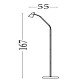Searchlight-1007SS - Jolly - Satin Silver Floor Lamp