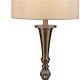 Searchlight-1011AB - Oscar - Antique Brass Table Lamp with Oatmeal Linen Shade