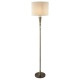 Searchlight-1012AB - Oscar - Linen Shade & Antique Brass Floor Lamp