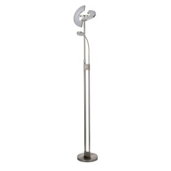 Gio - Satin Nickel & Chrome LED Mother & Child Floor Lamp