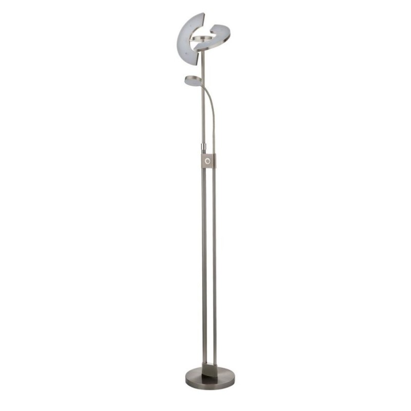 Searchlight-1024SNCC - Gio - Satin Nickel & Chrome LED Mother & Child Floor Lamp