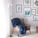 Gio - Satin Nickel & Chrome LED Mother & Child Floor Lamp