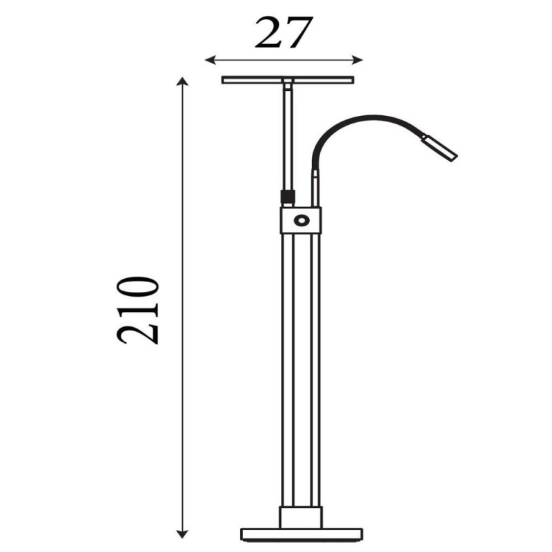 Searchlight-1024SNCC - Gio - Satin Nickel & Chrome LED Mother & Child Floor Lamp
