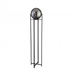 Amsterdam - Smoky Mirrored Glass & Black Floor Lamp
