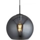 Searchlight-1031-1SM - Amsterdam - Smoky Glass & Black Globe Pendant ∅ 30 cm