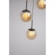 Searchlight-10321-3BZ - Solis - Bronze 3 Light LED Cluster Pendant with Amber Glass & Crystal