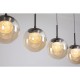 Searchlight-10321-4BZ - Solis - Bronze 4 Light LED over Island Fitting with Amber Glass & Crystal