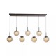 Searchlight-10321-7BZ - Solis - Bronze LED over Island Fitting with Amber Glass & Crystal