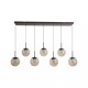 Searchlight-10321-7BZ - Solis - Bronze LED over Island Fitting with Amber Glass & Crystal