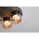 Searchlight-10323-3BZ - Solis - Bronze 3 Light LED Flush with Amber Glass & Crystal