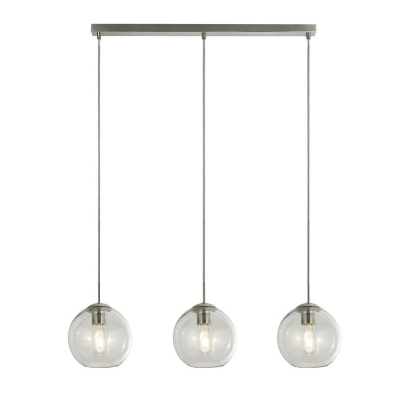 Searchlight-1033-3CL - Balls - Polished Chrome 3 Light over Island Fitting with Small Clear Glass
