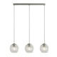 Searchlight-1033-3CL - Balls - Polished Chrome 3 Light over Island Fitting with Small Clear Glass
